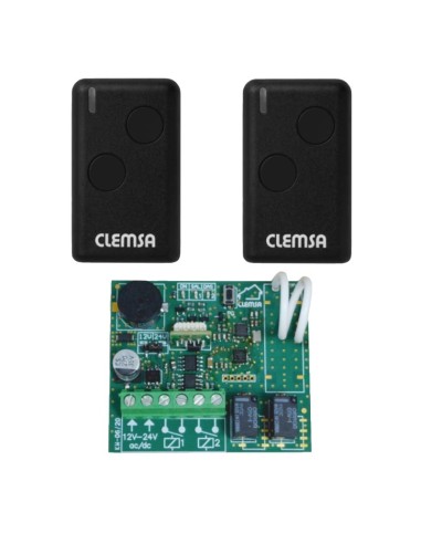 Kit CLEMSA 2 Mandos Mutan II NT 2 S 433 MHz con Receptor RNE 248 U LP