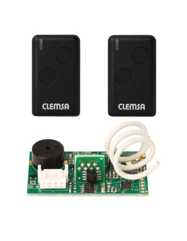 Kit CLEMSA 2 Mandos NT2 S 433 MHz negros con receptor RNE 248 enchufable