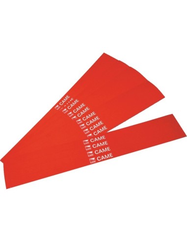 Paquete 20 bandas rojas CAME reflectantes adhesivas para mástil