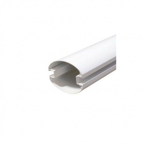 Mástil Nice XBA ovalado de aluminio pintado blanco para barreras