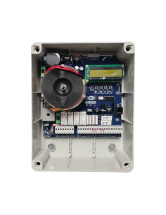 Cuadro de control CELINSA MC-200/12V para puertas batientes de una o dos hojas.