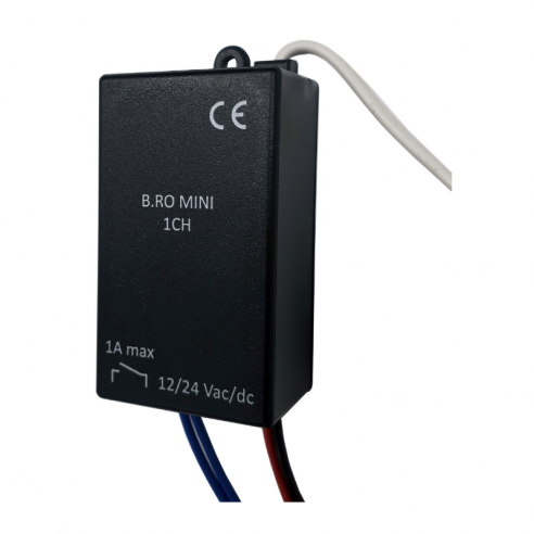 Receptor B.RO Mini 1 canal Rolling Code 433 MHz 12/24v ac/dc