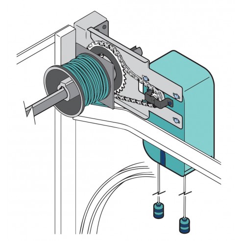 Kit Motor ERREKA IZAR DESBL IZ4DC para puertas seccionales de hasta 25m2