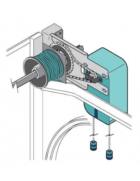 Kit Motor ERREKA IZAR DESBL IZ4DC para puertas seccionales de hasta 25m2