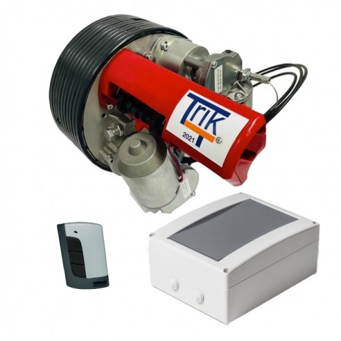 Kit Motor Trik Silence Bimotor 24v con electrofreno para puertas enrollables de hasta 360kg eje 76mm