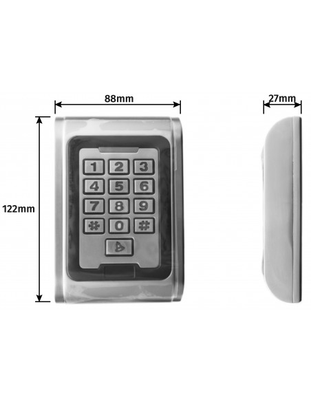 Teclado cableado Motorline TEC100 RFID para control de accesos