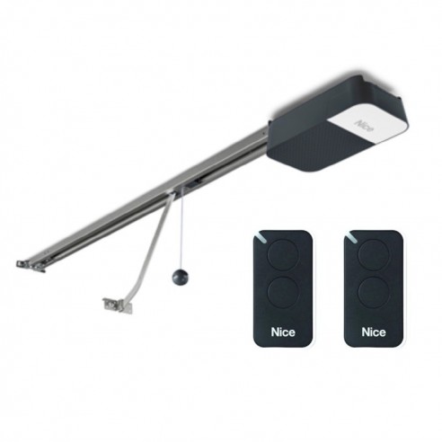 Kit Nice SPIDO 1000 para puertas seccionales de 12,7 m² y basculantes de 13,8 m² con guía en 2 piezas