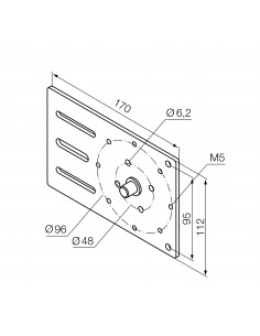 Soporte universal Nice ME para motores tubulares