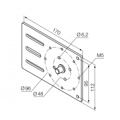 Soporte universal Nice ME para motores tubulares