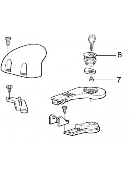 Repuesto kit desbloqueo para Nice WINGO motor batiente