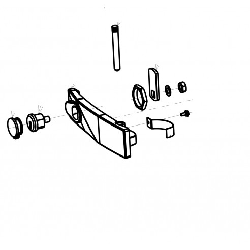 Palanca con bombín desbloqueo para motor FORSA SATURN/BOXER
