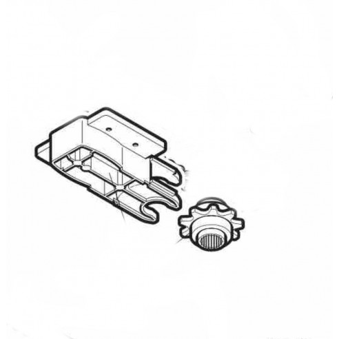 Repuesto conjunto adaptador motor a guía de cadena para ERREKA ZETA, PLUS y PE