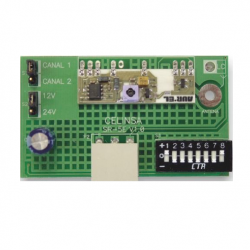 Receptor enchufable CELINSA SAW SR5E 433 MHz (código fijo)
