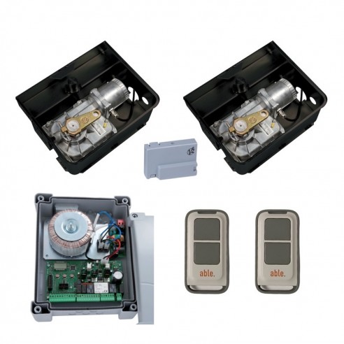 Kit 2 Motores enterrados V2 Vulcan Able UG Medium 24v para puertas batientes de hasta 3,5m