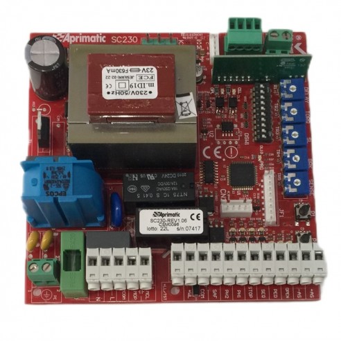 Repuesto tarjeta electrónica Cuadro Control Aprimatic SC230 con finales de carrera a 230v
