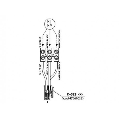 Cable conexionado para motor enrollable ACM (modelos antiguos)