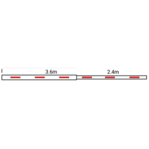 Mástil telescópico LED ovalada 6m (3,6m + 2,7m)...