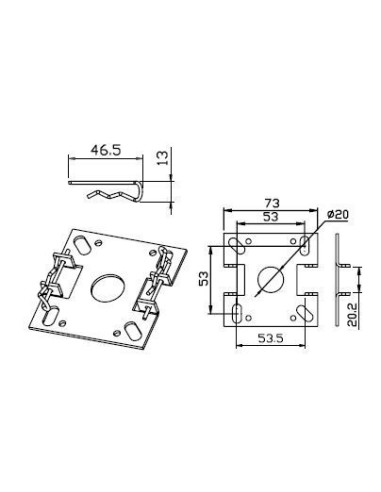 Soporte CAME Chantier M0 5 Ø 45 mm