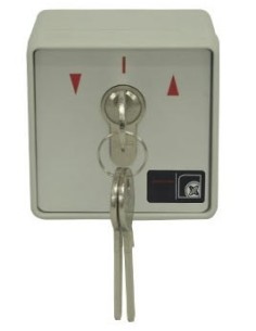 Selector de llave plástico PUJOL empotrable / superficie de 2 posiciones