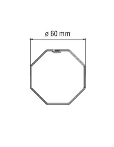 Adaptador TM45 Octogonal 60mm