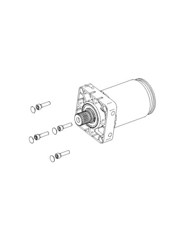 Repuesto REDUCTORA ERREKA ORION KT2050F y KT2150CF de eje estriado