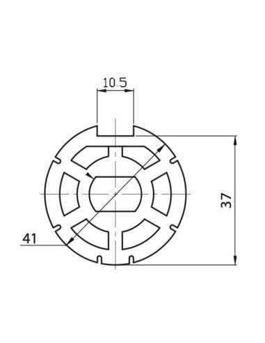 Rueda adaptador CAME MONDRIAN 4 para cilindro Ø 43 mm