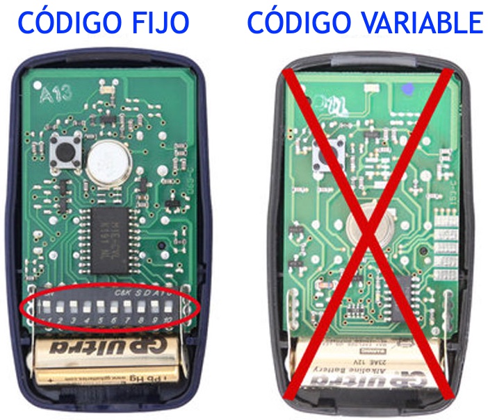 MANDO NICE FLO1 DE 1 CANAL A 433 MHZ de código fijo dips